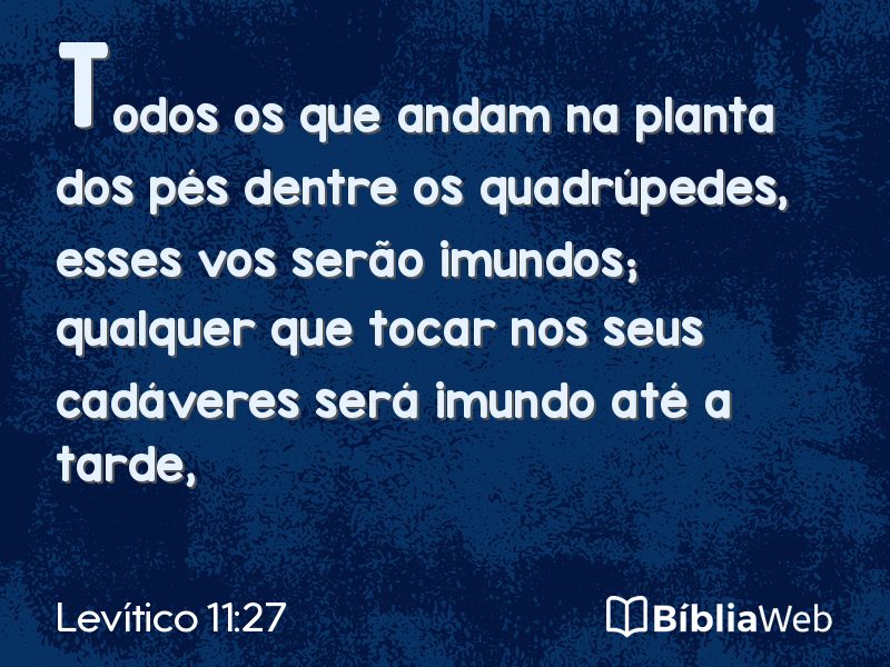Levítico 11:27 em imagem para compartilhar