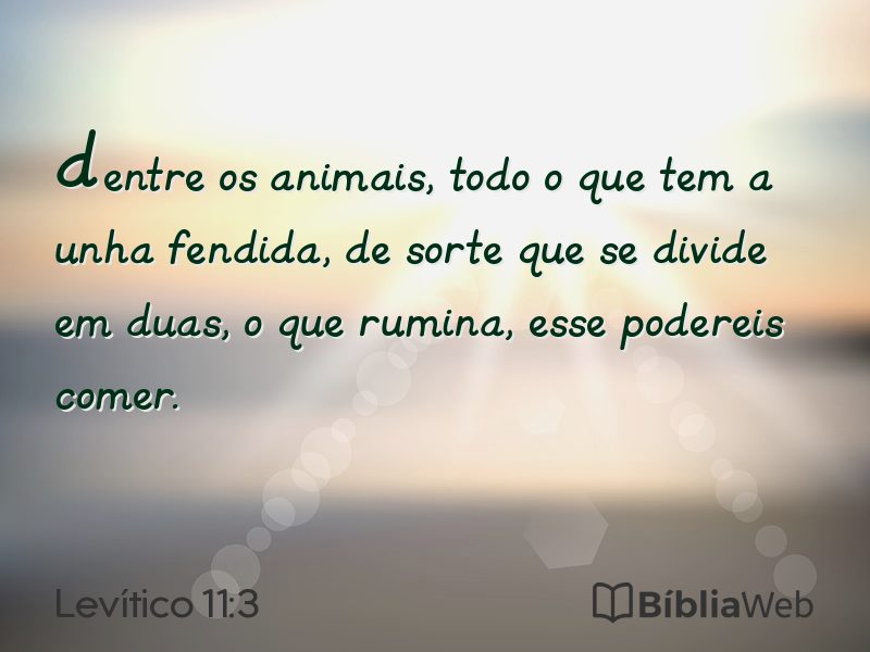 Levítico 11:3 em imagem para compartilhar