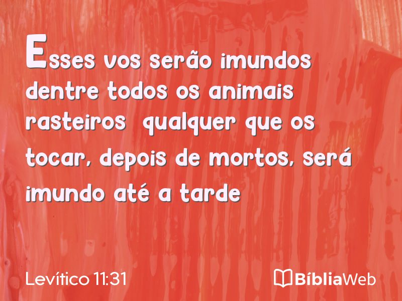 Levítico 11:31 em imagem para compartilhar