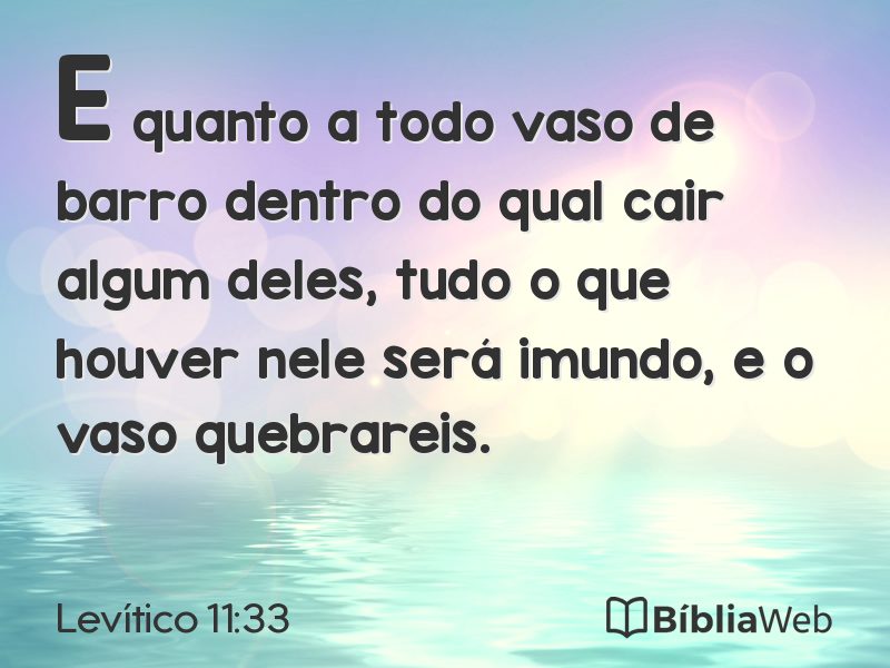 Levítico 11:33 em imagem para compartilhar