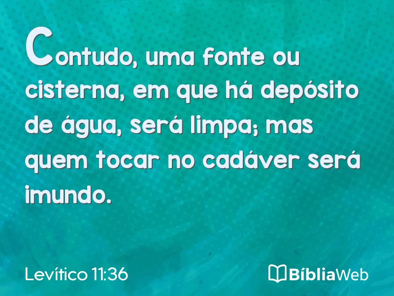 Levítico 11:36 em imagem para compartilhar