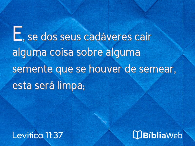 Levítico 11:37 em imagem para compartilhar