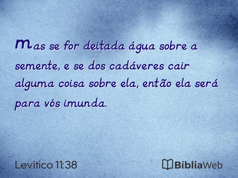 Levítico 11:38 em imagem para compartilhar