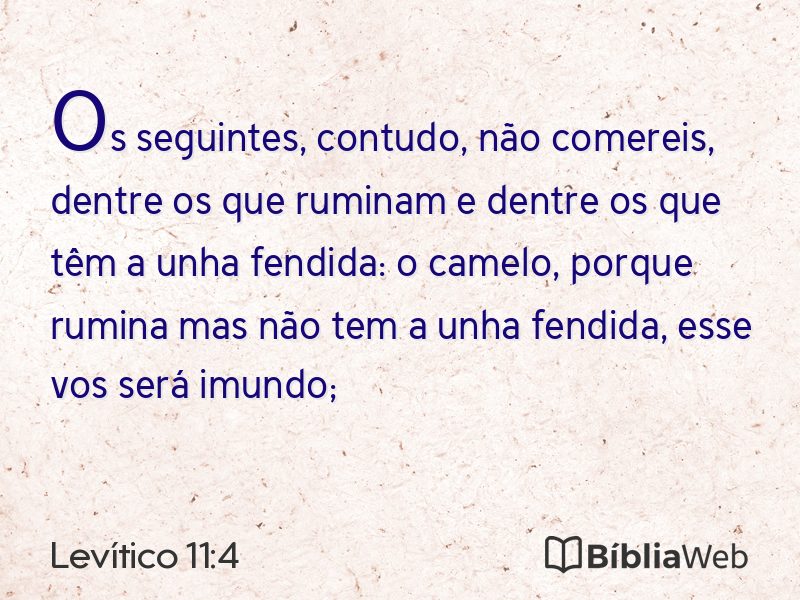 Levítico 11:4 em imagem para compartilhar
