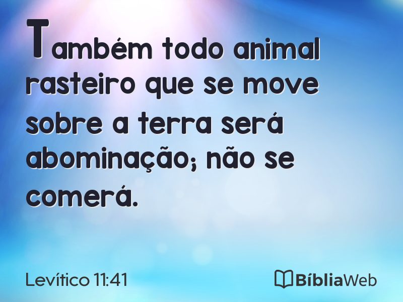 Levítico 11:41 em imagem para compartilhar