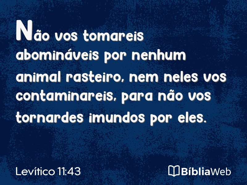 Levítico 11:43 em imagem para compartilhar