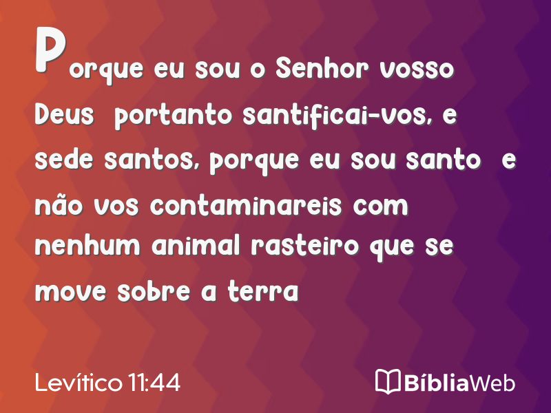 Levítico 11:44 em imagem para compartilhar