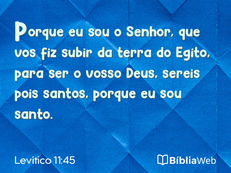 Levítico 11:45 em imagem para compartilhar