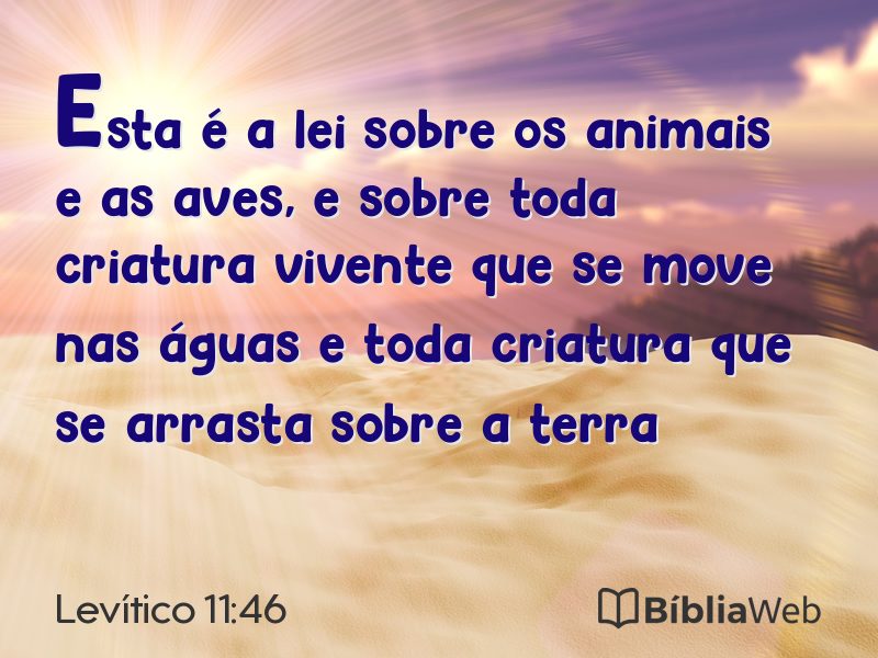 Levítico 11:46 em imagem para compartilhar