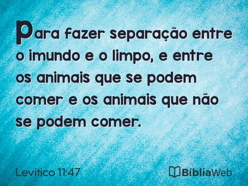 Levítico 11:47 em imagem para compartilhar