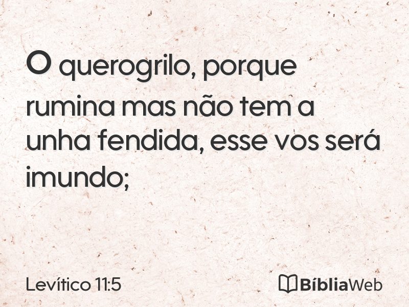 Levítico 11:5 em imagem para compartilhar