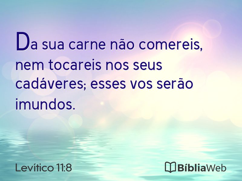 Levítico 11:8 em imagem para compartilhar