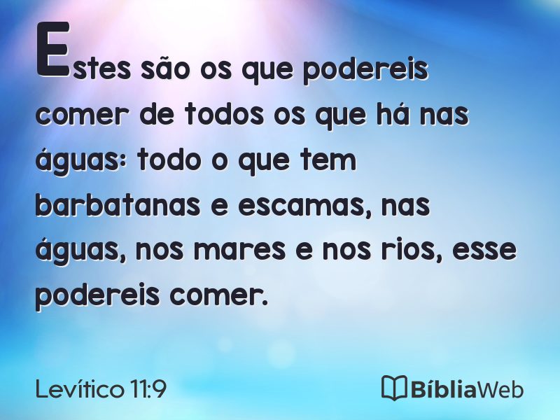 Levítico 11:9 em imagem para compartilhar
