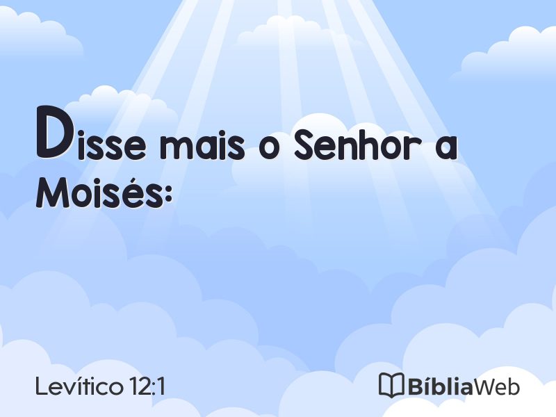 Levítico 12:1 em imagem para compartilhar