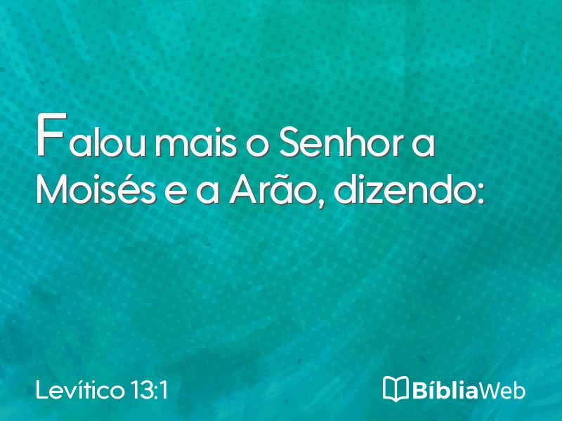 Levítico 13:1 em imagem para compartilhar