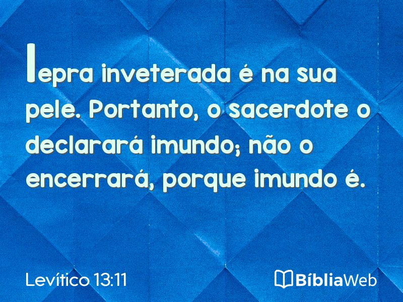 Levítico 13:11 em imagem para compartilhar