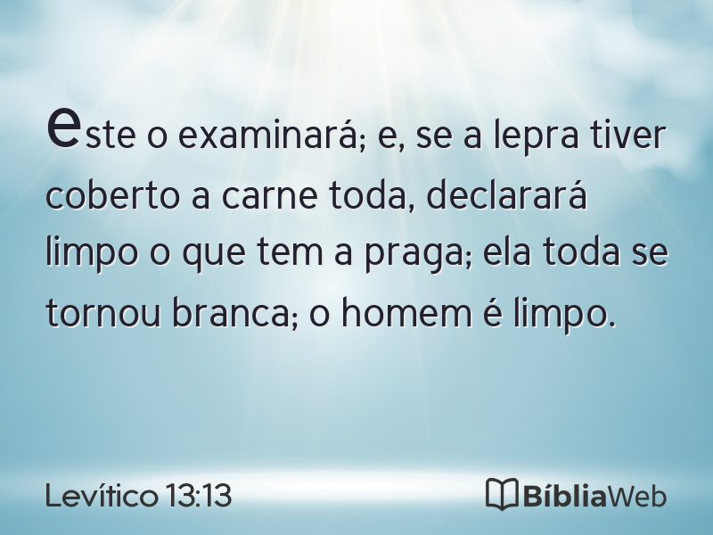Levítico 13:13 em imagem para compartilhar