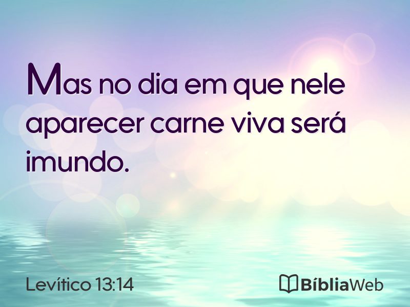Levítico 13:14 em imagem para compartilhar