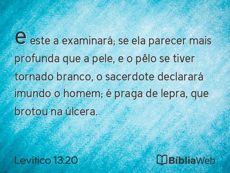 Levítico 13:20 em imagem para compartilhar