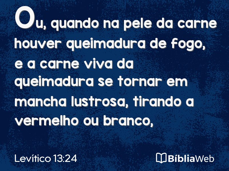 Levítico 13:24 em imagem para compartilhar