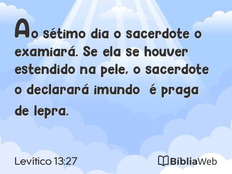 Levítico 13:27 em imagem para compartilhar