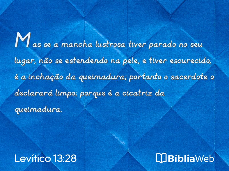 Levítico 13:28 em imagem para compartilhar