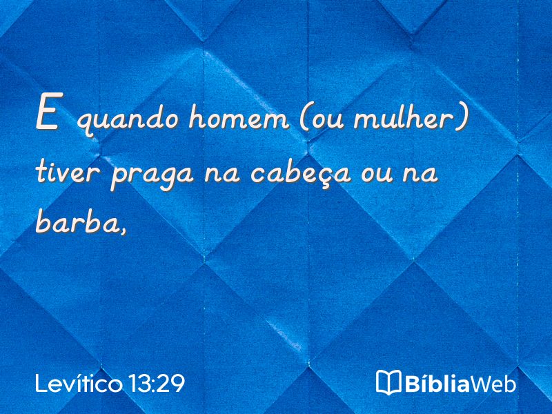 Levítico 13:29 em imagem para compartilhar