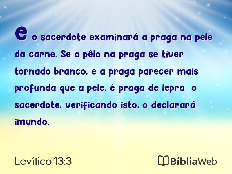 Levítico 13:3 em imagem para compartilhar