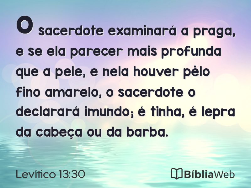 Levítico 13:30 em imagem para compartilhar