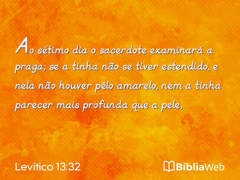 Levítico 13:32 em imagem para compartilhar