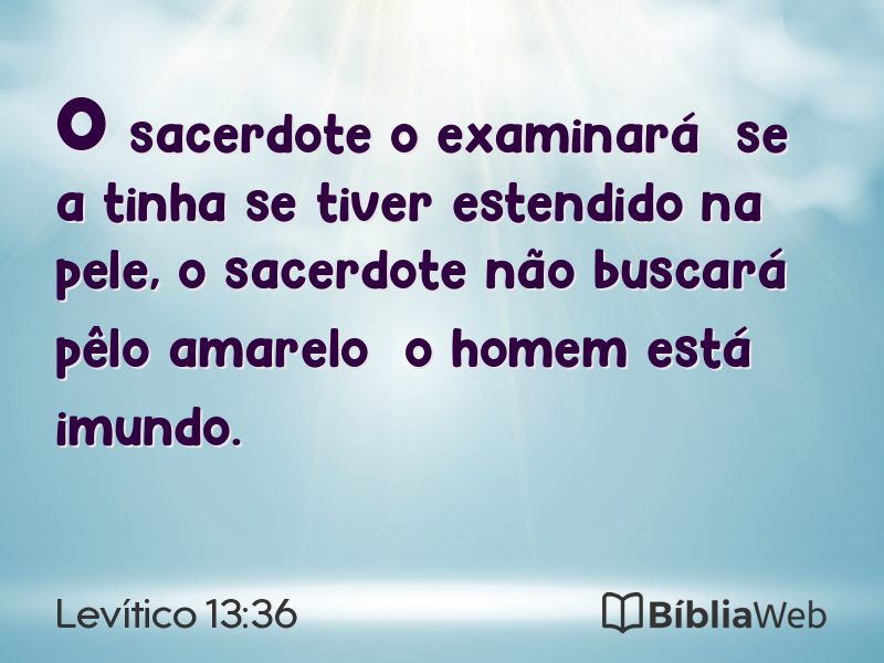 Levítico 13:36 em imagem para compartilhar