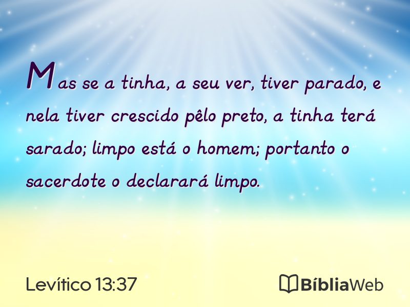 Levítico 13:37 em imagem para compartilhar