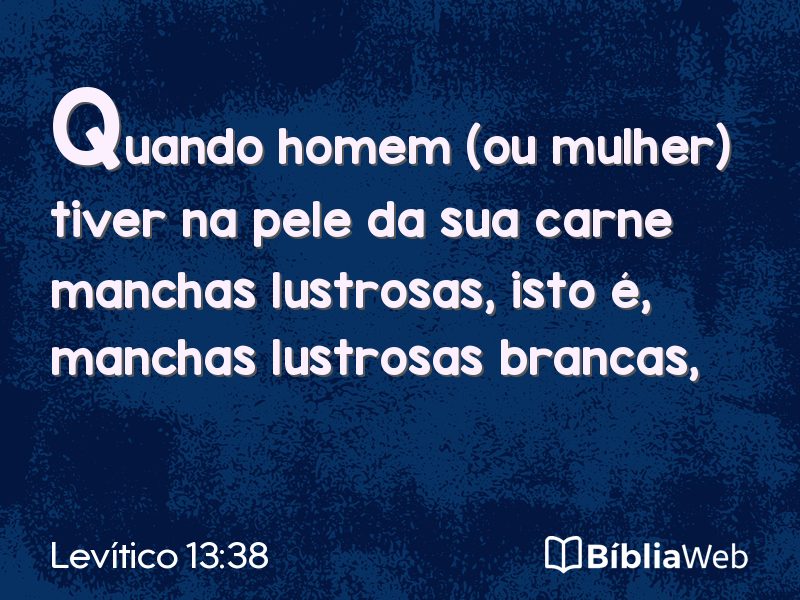 Levítico 13:38 em imagem para compartilhar