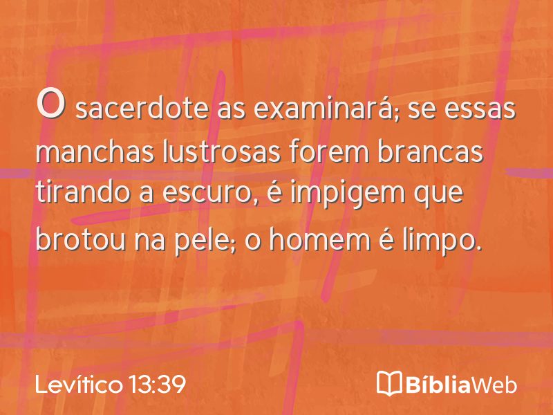 Levítico 13:39 em imagem para compartilhar
