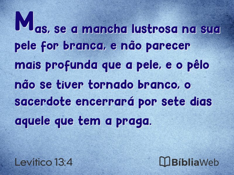 Levítico 13:4 em imagem para compartilhar