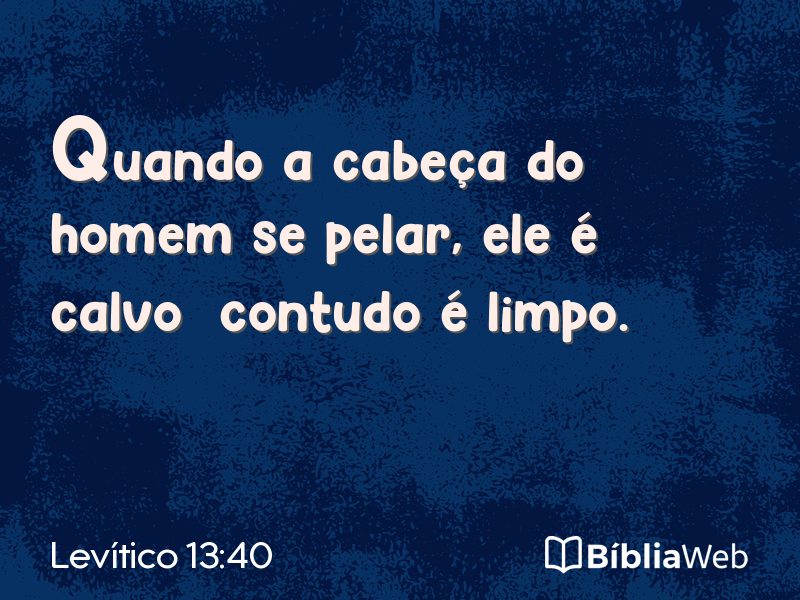 Levítico 13:40 em imagem para compartilhar