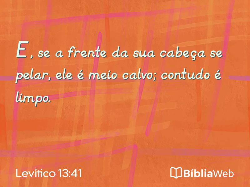 Levítico 13:41 em imagem para compartilhar