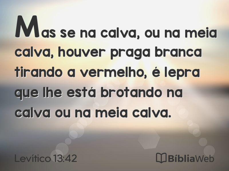 Levítico 13:42 em imagem para compartilhar