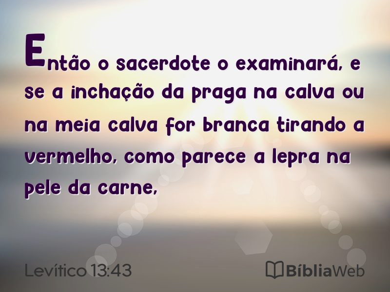 Levítico 13:43 em imagem para compartilhar