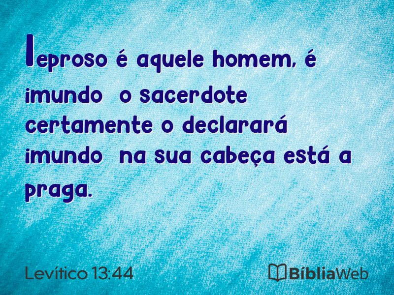 Levítico 13:44 em imagem para compartilhar