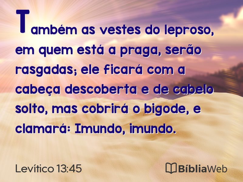 Levítico 13:45 em imagem para compartilhar