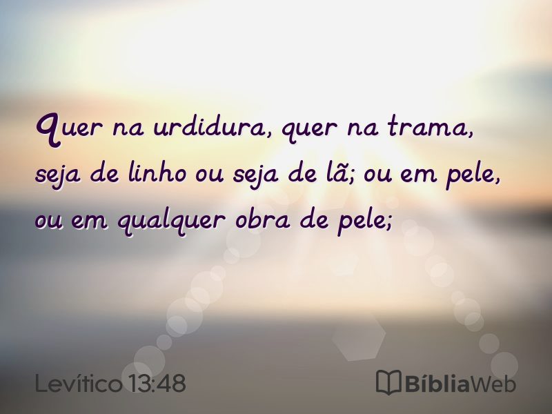 Levítico 13:48 em imagem para compartilhar