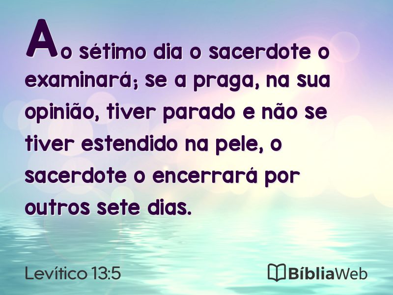 Levítico 13:5 em imagem para compartilhar