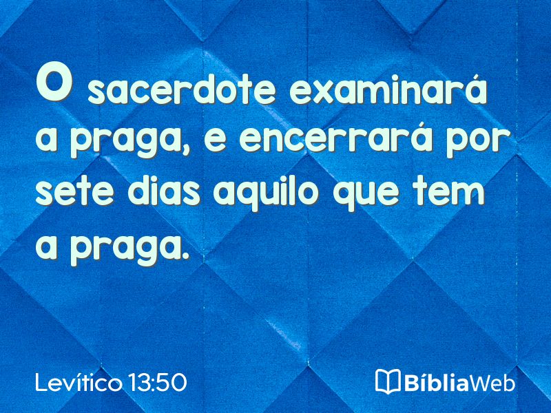Levítico 13:50 em imagem para compartilhar