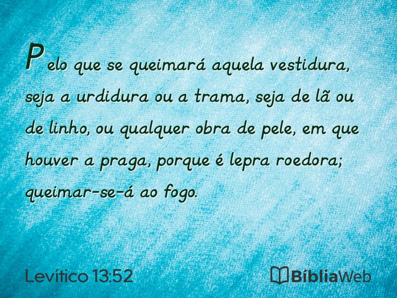 Levítico 13:52 em imagem para compartilhar
