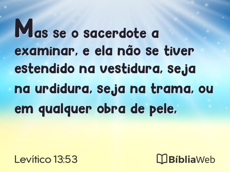 Levítico 13:53 em imagem para compartilhar