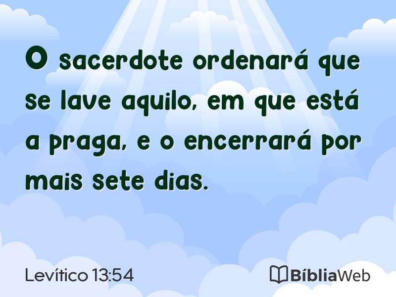 Levítico 13:54 em imagem para compartilhar