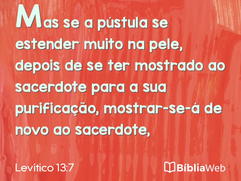 Levítico 13:7 em imagem para compartilhar