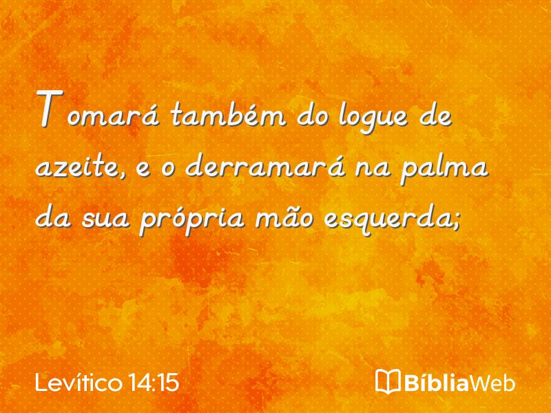 Levítico 14:15 em imagem para compartilhar