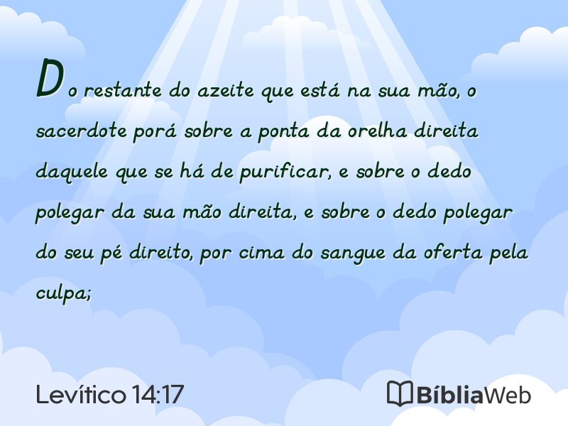 Levítico 14:17 em imagem para compartilhar
